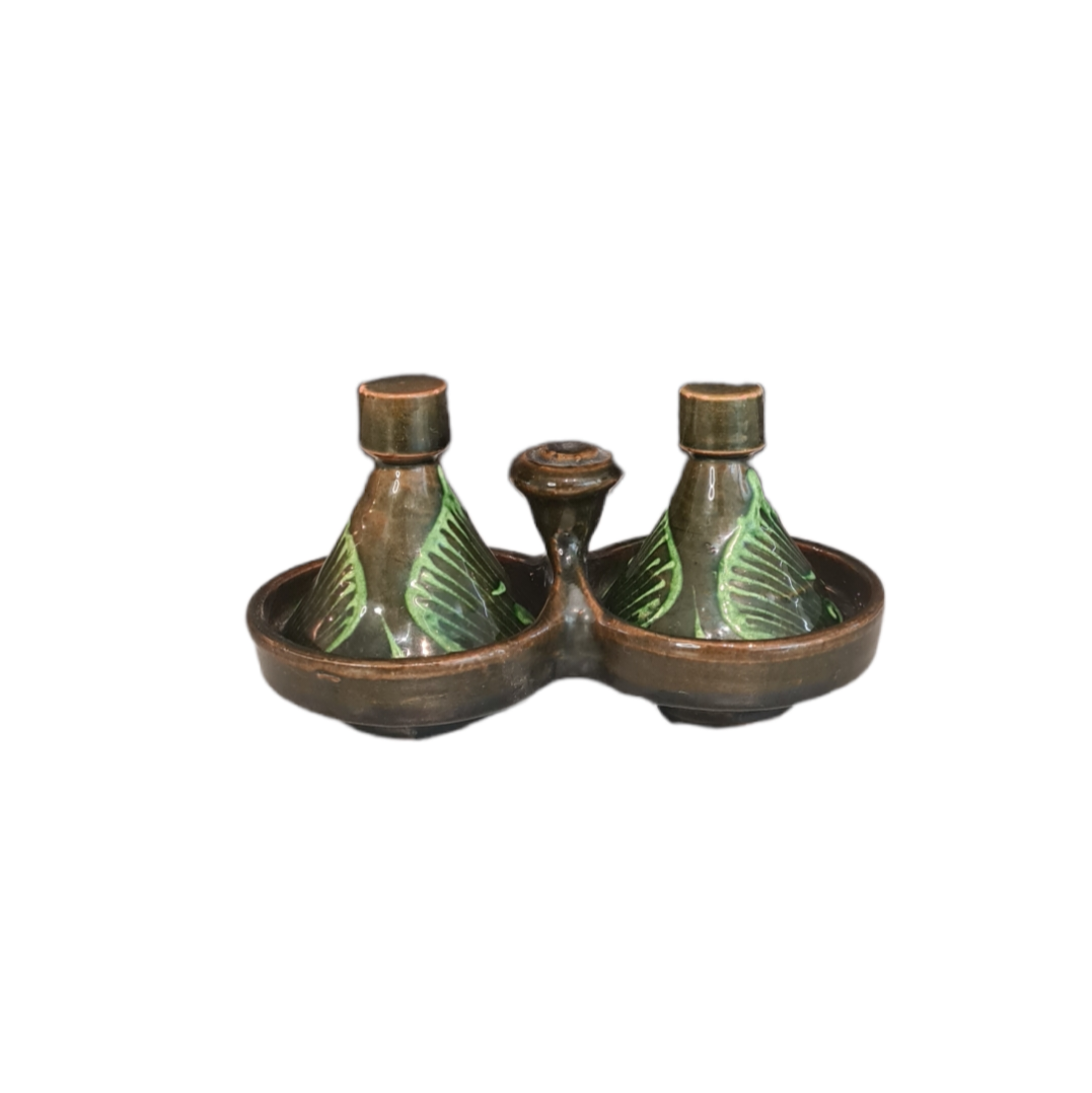 Minitagine (dubbel) Grön