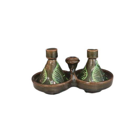 Minitagine (dubbel) Grön