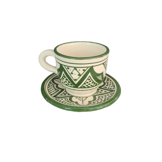 Cup with saucer Green