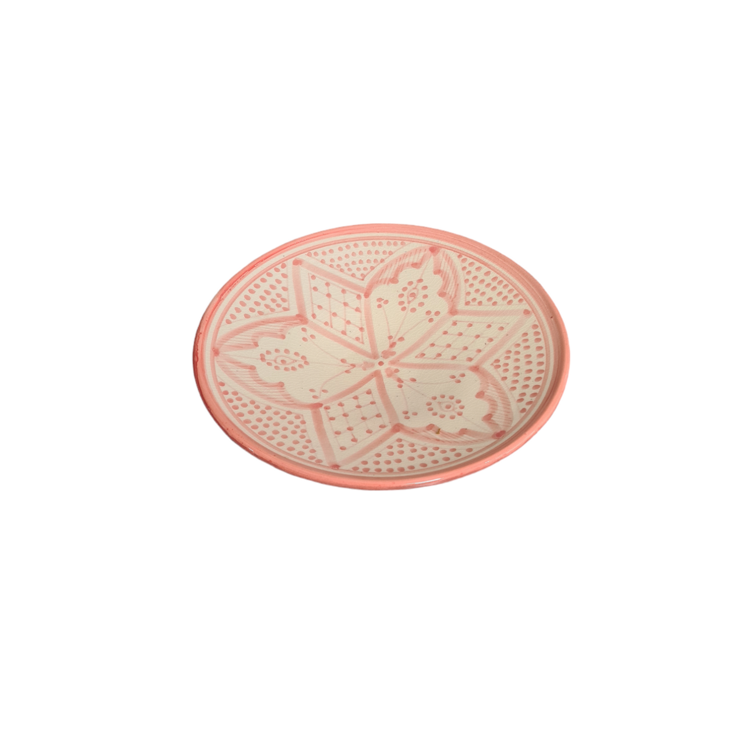 Assiett Rosa/vit